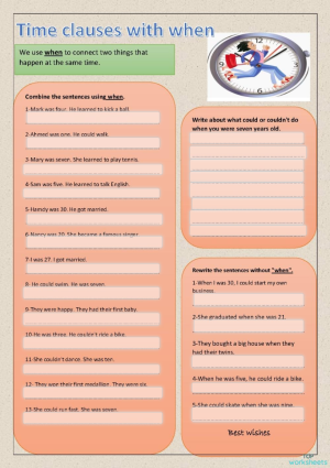 English language: interactive worksheets and online exercises