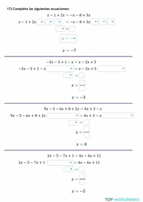 ecuaciones-1-eso-ficha-interactiva-topworksheets