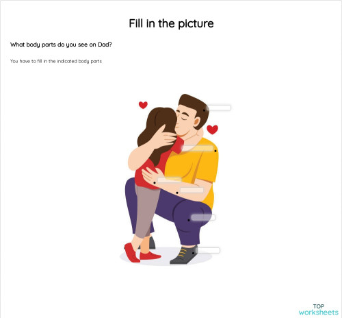 Fill in the picture. Interactive worksheet | TopWorksheets