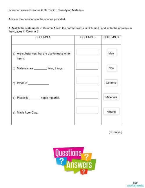 Science Online Exercise Lesson #16. Interactive worksheet | TopWorksheets