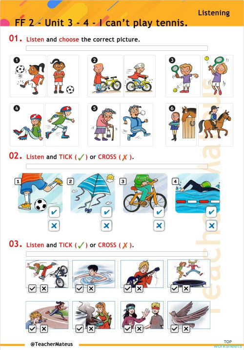 Ff 2 Unit 03 Test 5 Listening Interactive Worksheet Topworksheets