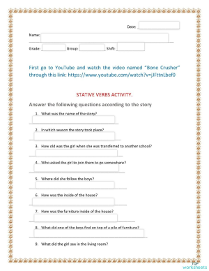 stative verbs interactive worksheet topworksheets