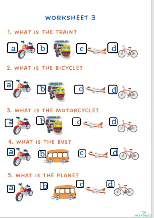 .ใบงาน 3 Checkbox ใบงานเชิงโต้ตอบ | TopWorksheets
