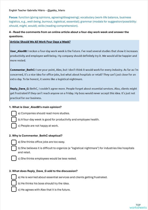 EFE 2 - Lesson 33 - Reading. Interactive worksheet | TopWorksheets