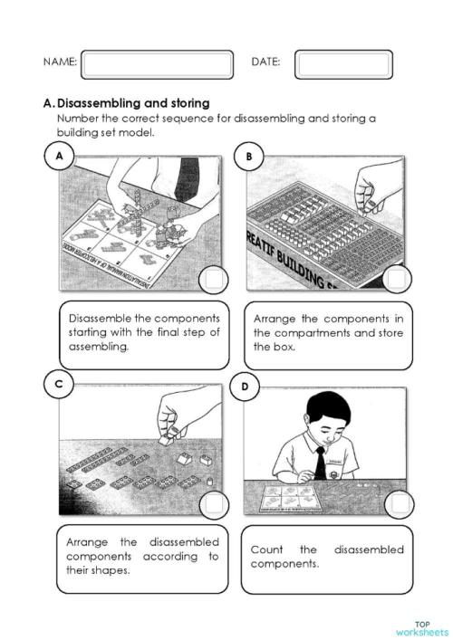 science year 2 disassembling and storing interactive worksheet topworksheets
