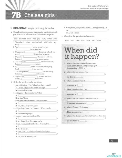 AEF1_7B_HW. Interactive worksheet | TopWorksheets