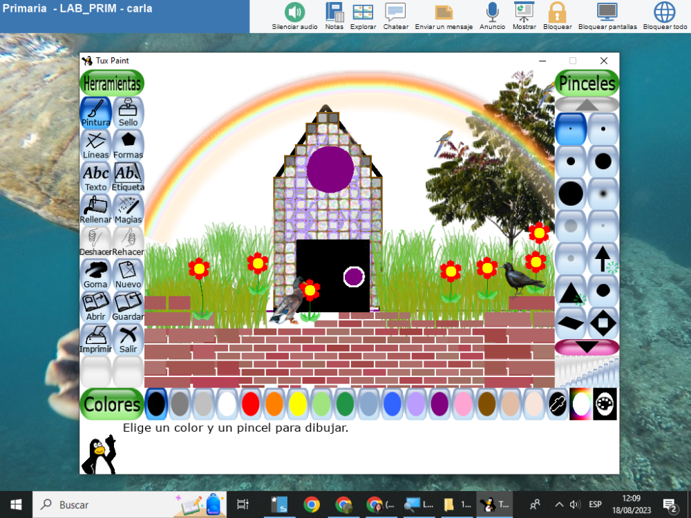 TUX PAINT PAISAJE. Ficha interactiva TopWorksheets