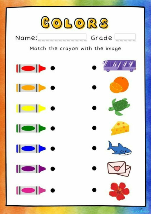 Colors Worksheet By Raksita 113 ใบงานเชิงโต้ตอบ | TopWorksheets