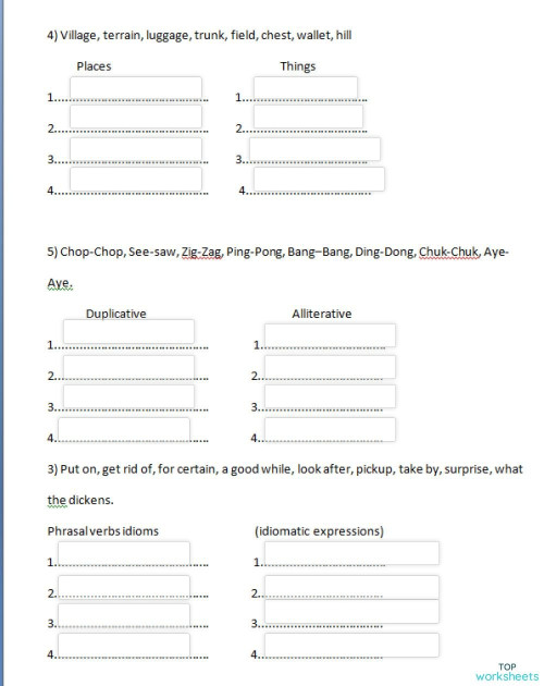 arrange-the-following-words-under-the-correct-headings-interactive