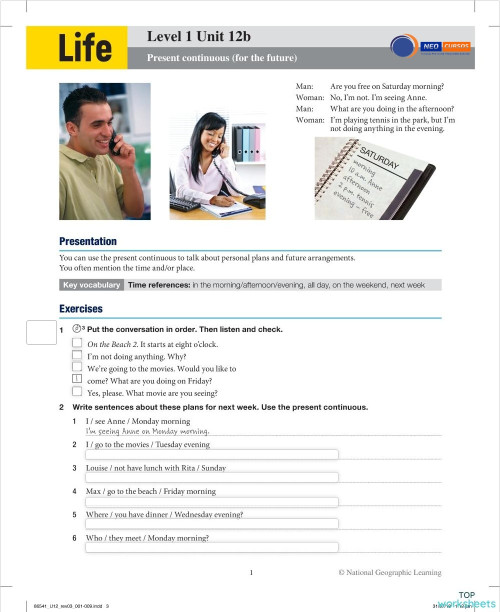 Neo Cursos Life 1 Unit 12b. Interactive worksheet | TopWorksheets