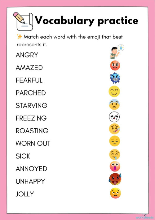 FEELINGS AND EMOTIONS. Interactive worksheet | TopWorksheets