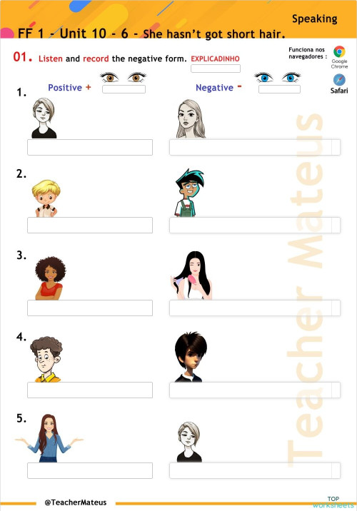 FF 1 - Unit 10 - Test 4 - Speaking. Interactive worksheet | TopWorksheets