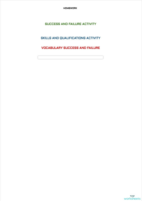 SKILLS AND QUALIFICATIONS. Interactive worksheet | TopWorksheets