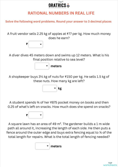 Grade 6 70. Interactive worksheet | TopWorksheets