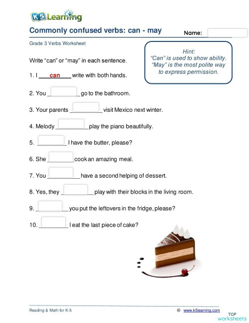 Verbs Can Vs May Interactive Worksheet Topworksheets Verbs Can Vs May Interactive Worksheet Topworksheets