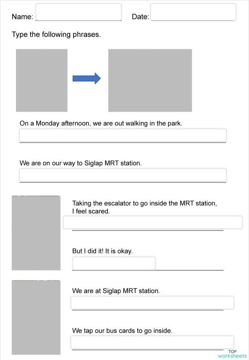 Audris Outing to Marine Parade Mcdonalds. Interactive worksheet
