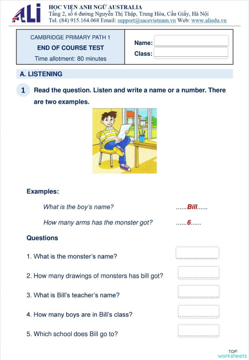 CP1_Final Test. Interactive worksheet | TopWorksheets