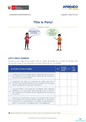 APREDOENCASA: PROUD OF MY COUNTRY. Activity 1.. Interactive worksheet ...