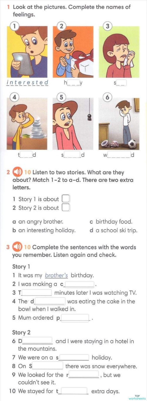 Test 3 Listening Ket Cambridge Interactive Worksheet Topworksheets