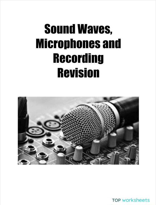Soundwaves, Microphones and Recording Revision. Interactive worksheet ...