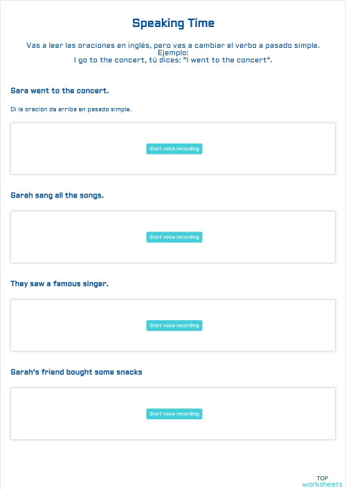 Speaking Time. Interactive worksheet | TopWorksheets