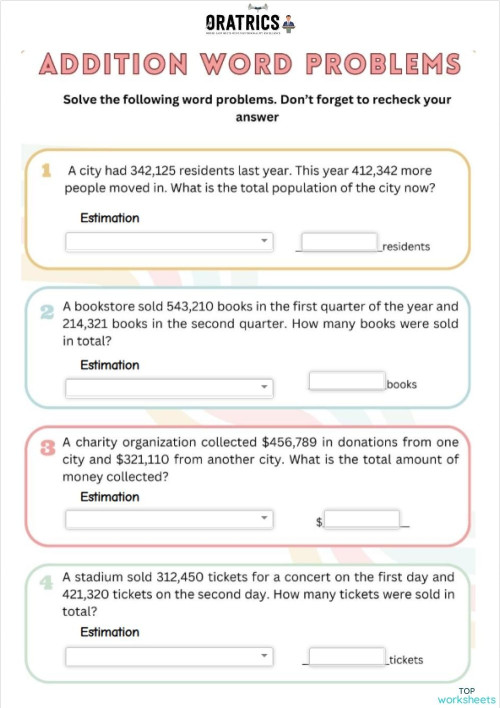Column Addition BB. Interactive worksheet | TopWorksheets