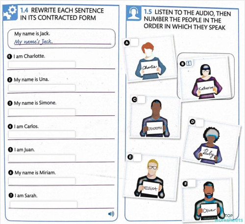 Introductions 1. Interactive worksheet | TopWorksheets
