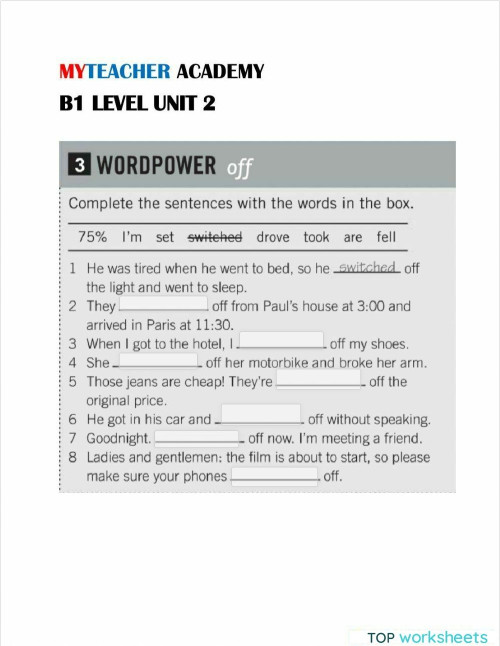 phrases-with-off-interactive-worksheet-topworksheets