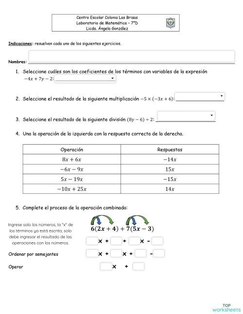 ANGELA GUADALUPE GONZALEZ GONZALEZ's public page | TopWorksheets