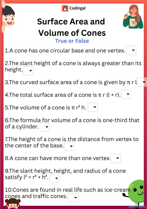 M_G08M20L60_WC01_Surface Area and Volume of Cones. Interactive ...