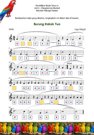 PMZ T6 - REKODER PELBAGAI TEMPO. Interactive worksheet | TopWorksheets