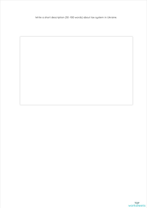 Taxes. Writing. Interactive worksheet | TopWorksheets