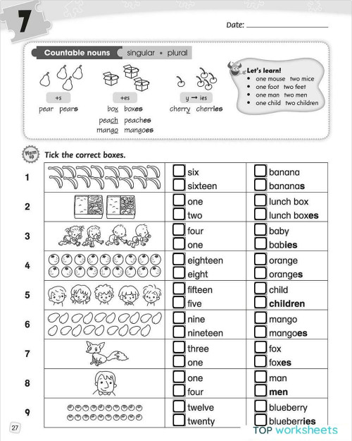 Gr 1A.7.1. Interactive worksheet | TopWorksheets