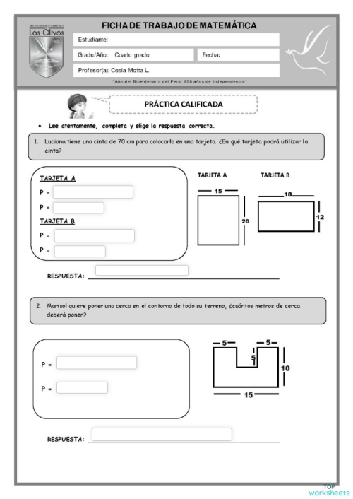 práctica de matemática 25 -11. Ficha interactiva | TopWorksheets