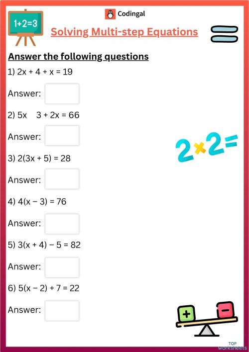 M_G06M08L34_WC02_Solving_Multi-step_Equations_2. Interactive worksheet ...