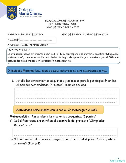 Fichas interactivas y ejercicios online en ecuador | TopWorksheets