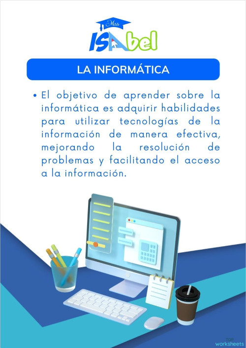 LA INFORMÁTICA. Ficha interactiva | TopWorksheets