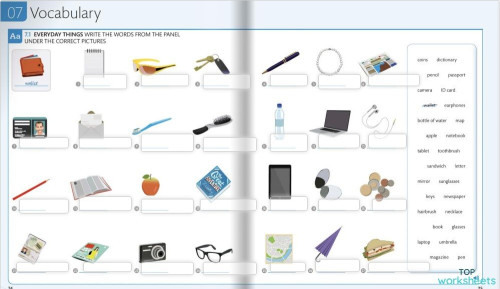 EVERYDAY THINGS level 1. Interactive worksheet | TopWorksheets