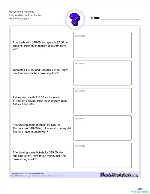 M_G02M16L69_WA02_word problems on money. Interactive worksheet ...