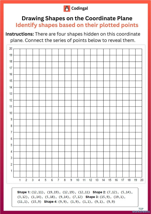 Coordinates: interactive worksheets and online exercises | TopWorksheets