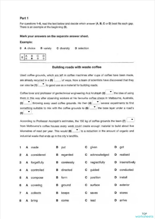Use of English: interactive worksheets and online exercises | TopWorksheets