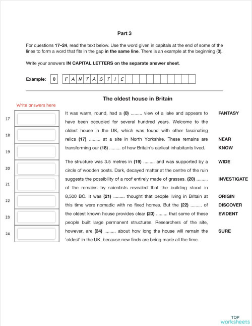 Use of English: interactive worksheets and online exercises | TopWorksheets