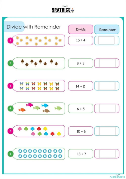 Division ss. Interactive worksheet | TopWorksheets