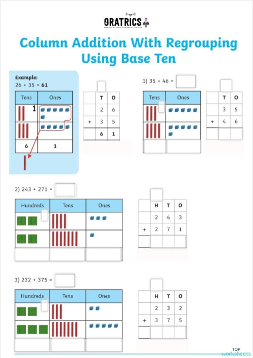 Addition CCC. Interactive worksheet | TopWorksheets