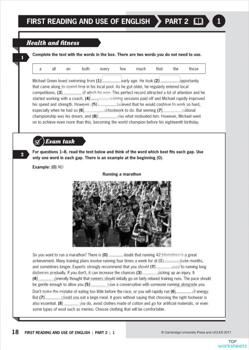 Exam booster B2 - extra prep for part 2. Interactive worksheet ...
