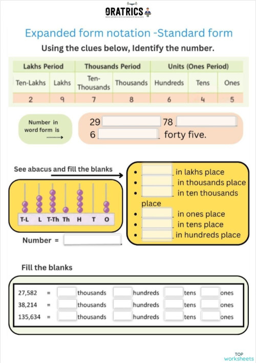Number System KKK Interactive worksheet TopWorksheets Number System KKK Interactive worksheet TopWorksheets