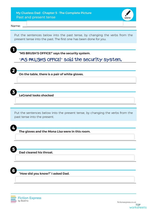 CHapter 5 - My clueless dad. Interactive worksheet | TopWorksheets