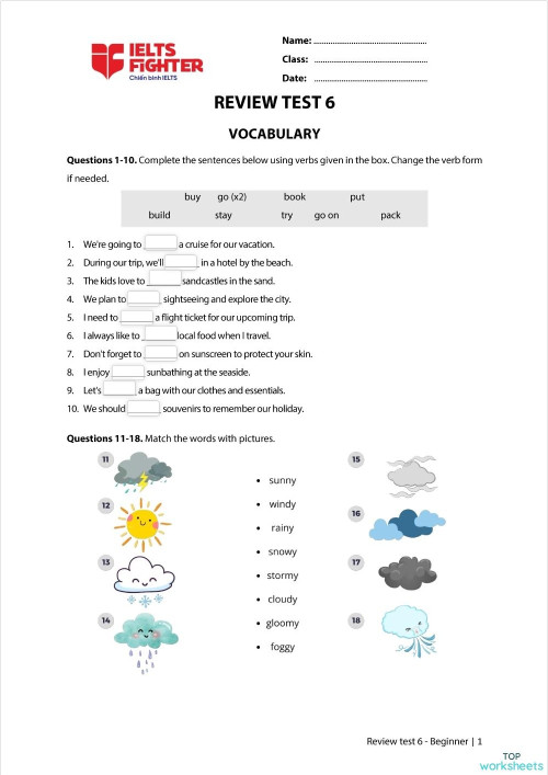 Match each word in English with its meaning in Spanish.. Interactive