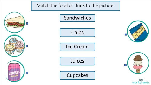 Match word F&B. Interactive worksheet | TopWorksheets