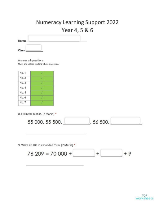 Numeracy 4 5 6 Interactive Worksheet Topworksheets Numeracy 4 5 6 Interactive Worksheet Topworksheets